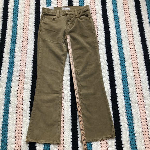 CURRENT/ELLIOTT The Kick crop corduroy flared jean - Picture 6 of 8
